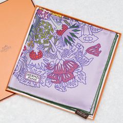 HERMES カレ90 Cache cache Fleuri スカーフ マルチカラー