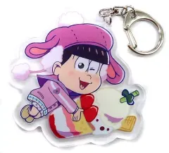 【中古】キーホルダー・マスコット(キャラクター) トド松(ピンク) アクリルキーホルダ 「おそ松さん×TOWER RECORDS CAFE」