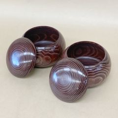 高級碁笥（ごけ）　栗　特大　ガラス碁石用　新品未使用品