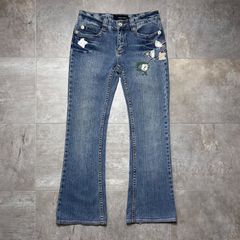 DSQUARED2  ブーツカットデニム  刺繍  27 size  ディースクエアード  デニムパンツ  リメイク  ローライズ  花  フレアデニム  古着