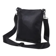 牛革 本革 メンズ ショルダー 肩掛け 斜め掛け レザー ブラック a12-40