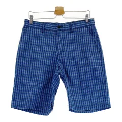 サイズ：L ADIDAS GOLF アディダスゴルフ P16946 ハーフパンツ ロゴ刺繍 チェック柄 ネイビー系 [240101493294] ゴルフウェア メンズ ストスト