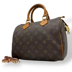 LOUIS VUITTON ルイヴィトン スピーディ25 2WAY ミニボストン ハンドバッグ モノグラム PVC ブラウン ゴールド金具 M41109 レディース 斜め掛け パドロック H