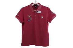 【美品】kissmark Golf(キスマークゴルフ) ポロシャツ 赤 レディース LL ゴルフ用品 2504-0747 中古