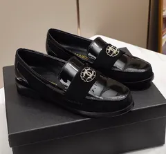 大人気特価美品 Chanel シャネル パールローファー 34C 靴