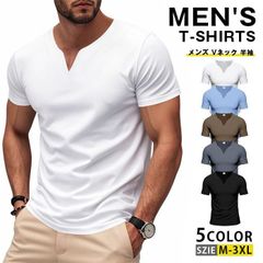 Tシャツ メンズ Vネック 半袖 夏 ゴルフ 速乾 大きいサイズ シンプル 無地 ティーシャツ メンズファッション 夏物 父の日 プレゼント スポ