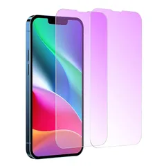 【ブルーライトカット】 iPhone14 / iPhone13 / iPhone13 Pro ガラスフィルム ブルーライト フィルム 液晶保護 アイフォン 13 / 13Pro / 14 強化ガラス 保護ガラス 【指紋防止/気泡ゼロ/干渉しない/貼り付け簡 1