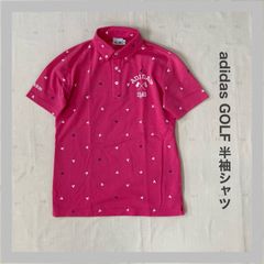 adidasGolf　アディダスゴルフ　adidas　アディダス　GOLF　ゴルフ　半袖　ピンク　ゴルフウェア　ロゴプリント　夏物　スポーツ　メンズ　S/P