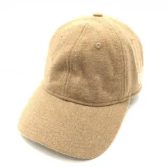 【美品】ニューエラ キャップ ライトブラウン 微起毛 サイドロゴ  ゴルフウェア New Era