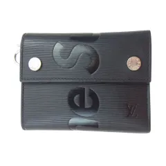 Supreme シュプリーム 財布 × LOUIS VUITTON ルイヴィトン チェーン コンパクト ウォレット ブラック系【中古】のサムネイル