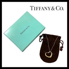 【TIFFANY&Co.】オープンハート ネックレス ELSA PERETTI/エルサ ペレッティ 750/K18 ゴールド/金 総重量約5.3g ペンダント ティファニー (SER-3199)