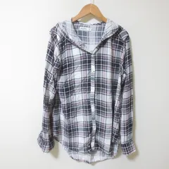 C206　Abercrombie & Fitch　アバクロンビー&フィッチ　キッズ　チェック柄　シャツ　フード付き　XL　
