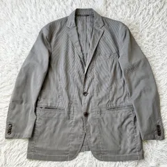 状態良  ニジュウサンク  23区   テーラードジャケット  古着   ストライプ グレー  3557