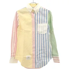 THOM BROWNE トム ブラウン マルチカラー シアサッカー ストライプ ボタンダウンシャツ FLL005F-06127740 ミックス 40のサムネイル
