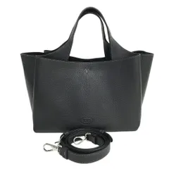 TOD'S トッズ  2WAY ショルダーバッグ Tタイムレス  ブラック系  レディース [240101398100]