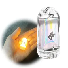 新品 DOKEEP 超ミニ LEDライト 超軽量 11g USB充電式 EDC 高輝度 ミニ 懐中電灯 3モード 250ルーメン ポケットライト 防水 超小型 ミニ投光器 点灯3-50時間 (電球色+レッド)