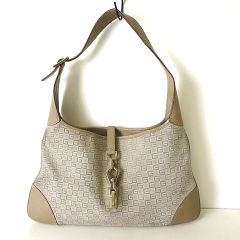 グッチ GUCCI ショルダーバッグ シェリーライン 巾着型 GG柄 オールド  