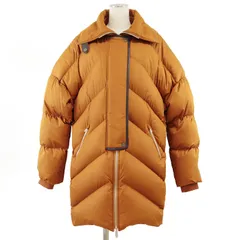 HERMES - 【極美品】HERMES エルメス ダウン コート ジャケット リバーシブル セリエ ボタン ボルデュック柄 ライニング レディース サイズ 36 オレンジ イタリア製 極美品】HERMES エルメス ダウン コート ジャケット