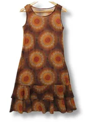 〇【未使用】PINORE ピノーレ ノースリーブ ワンピース フレアスカート ■管理番号L29068SSA25-250621-50-3（510）