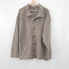 ◇ UNIQLO ユニクロ ユニセックス オーバーサイズ 長袖 ニット サイズ3XL ブラウン レディース メンズ E 【1310300008965】