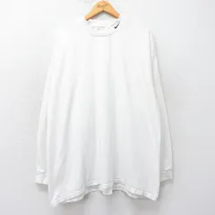 XL/古着 ナイキ NIKE 長袖 ビンテージ Tシャツ メンズ 00s ワンポイントロゴ 大きいサイズ コットン モックネック ハイネック 白 ホワイト 