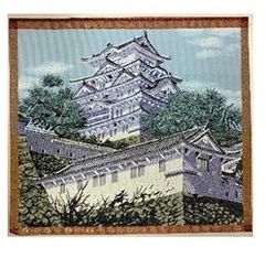 ジャガード織マット　No.11　日本の原景　姫路城　３０ｃｍｘ２７ｃｍ