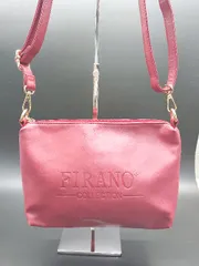 ◇ FIRANO COLLECTION ロゴ刻印 ハンドバッグ レッド レディース E  【1301230018209】