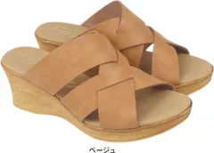 サンダル レディース ミュール 日本製 ウエッジ ヒール ソール ぺたんこ フラット 痛くない やわらかい 軽い 夏 nc1348 ベージュ（） S（22.5～23.0cm）