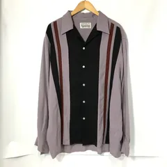 WACKO MARIA 長袖シャツ THREE-TONE 50'S SHIRT オープンカラー 古着 開襟シャツ XXLサイズ マルチカラー ワコマリア トップス A13362◆