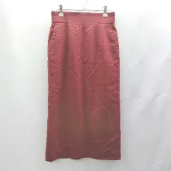 ◇ ⊇ UNITED ARROWS ユナイテッドアローズ ウール混合 ロング タイト スカート サイズ38 ボルドー レディース E  【1502180046001】