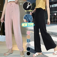 ワイドパンツ プリーツスカーチョ カジュアル ゆったり 無地 ボトムス プリーツパンツ 快適 通気 レディース 大人 春夏 qNJy152