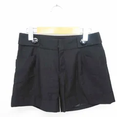 ミッシュマッシュ MISCH MASCH パンツ ショート 薄手 ロールアップ ジップフライ 無地 36 黒 ブラック /TT14のサムネイル