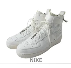 極美品 NIKE ナイキ SF AIR FORCE 1 MID エアフォース1 ベンカーシュナー ハイカット スニーカー レースアップ ベルクロ バックファスナー レザー 白 ホワイト メンズ