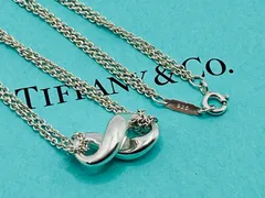 a009 送料無料　Tiffany&Co. 美品　ティファニー　インフィニティ　ダブルチェーン　ネックレス　シルバー　925