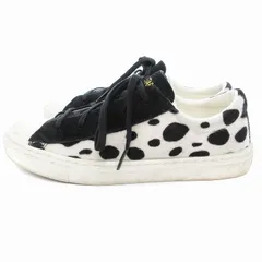 コンバース CONVERSE ALL STAR COUPE DM-FUR OX オールスター クップ スニーカー シューズ ハラコ ドット柄 22cm 白 ホワイト 黒 ブラック /JS ■MA