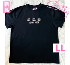 246.新品タグ付き♡ベティちゃん Tシャツ 刺繍 ブラック LL ♡ベティブープ ベティーブープ betty bettyboop レディース