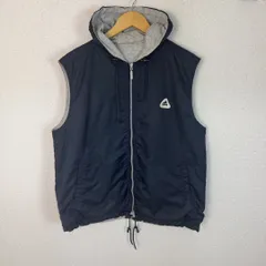 90s adidas アディダス リバーシブルベスト パーカーベスト グレー ブラック メンズ 古着 ストリート　テック系