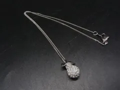 ■新品同様■ SWAROVSKI スワロフスキー 洋梨 ラインストーン ネックレス ペンダント アクセサリー レディース シルバー系 DI9433