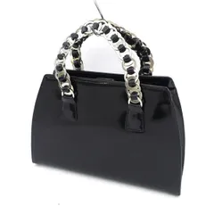 agnes b / アニエスベー ■ハンドバッグ　チェーンパーティ　パテントレザー　ブラック 【バッグ/バック/BAG/鞄/カバン】 ブランド【中古】 