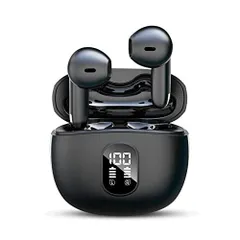 Bluetooth5.3 Bluetooth イヤホン ワイヤレスイヤホン ブルートゥースイヤホン 長時間連続再生 マイク付き CVCノイズキャンセリング 自動ペアリング 瞬時接続 Type-C充電 左右分離型 両耳 LEDディスプレイ バッテリー残量表示 I