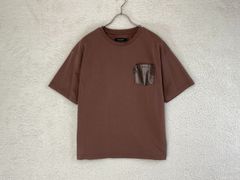 未使用 1piu1uguale3 ウノピゥウノウグァーレトレ 7 ブラウン POCKET BIG TEE　 ビッグシルエット ポケ