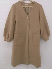 ◇ WILLSELECTION ウィルセレクション ウール混 Vネック 長袖 コート サイズS ライトブラウン系 レディース P 1308010003004のサムネイル
