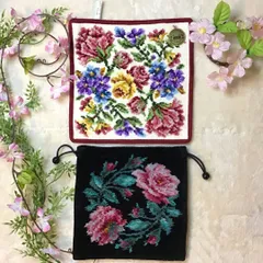 フェイラー　FEILER　アロイージア　ハンカチ　中古 花柄　巾着袋　花柄　新品　タオルハンカチ