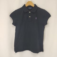 美品★RALPH LAUREN【ラルフローレン】 半袖ポロシャツ【キッズ150/黒/black】Tops/Shirts◆BJ004-c
