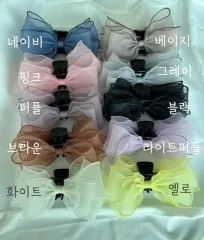 (新品) シフォン シフォン リボン バンスクリップ