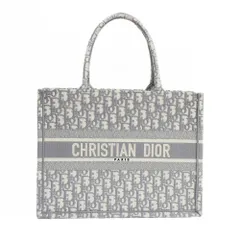 【天白】ディオール ブックトート ミディアム トートバッグ オブリーク エンブロイダリー グレー ハンドバッグ 鞄
