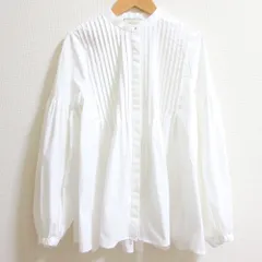 良品 24SS UNITED ARROWS ユナイテッドアローズ バルーン タック ブラウス 長袖 シャツ 1521-162-1456 サイズ36 ホワイト レディース 古着 中古 USED