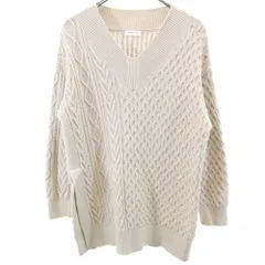 BEAUTY&YOUTH UNITED ARROWS ビューティーアンドユースユナイテッドアローズ 長袖 Vネック ケーブル セーター ベージュ系 ニット レディース 古着