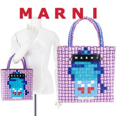 マルニ トートバッグ アイス柄 大人気 ジャージハンドル SHMH0013JG