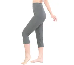 [スマイル ララ] グレー 7分丈 M-L レディース 日本製 綿混 コットン 女性 レギンス パンツ スパッツ ストレッチ 伸縮性 通気性 膝 いる 無し 効果 蒸れ 調整 柔らか 超軽量 ふつう ガール 一年中 ツルツル ひざ [グレー7分丈] [M-L]